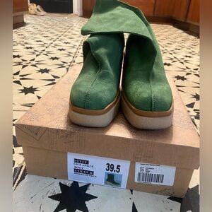 Gigi Green Ankle Boots